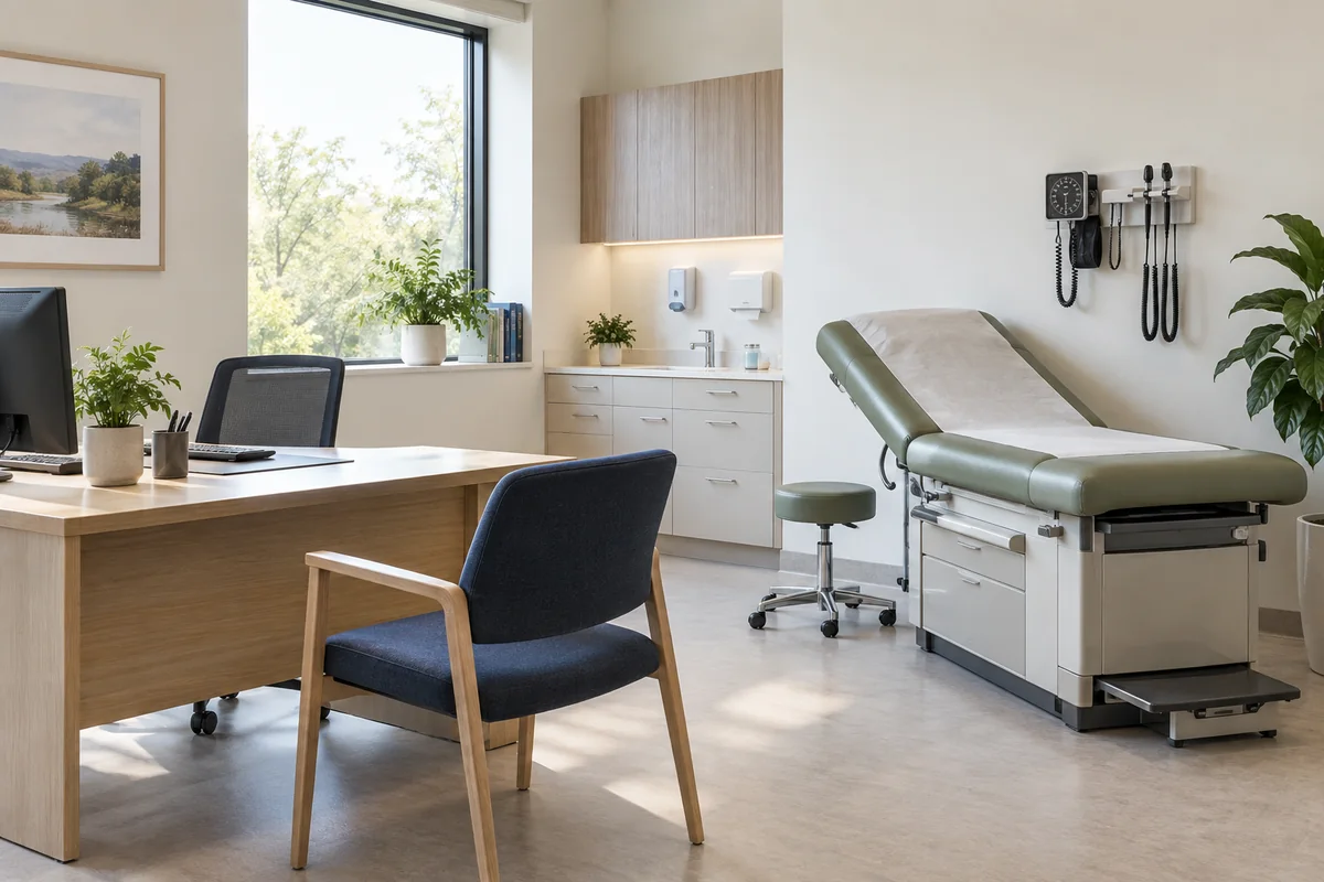 Illustrative modern consultation room